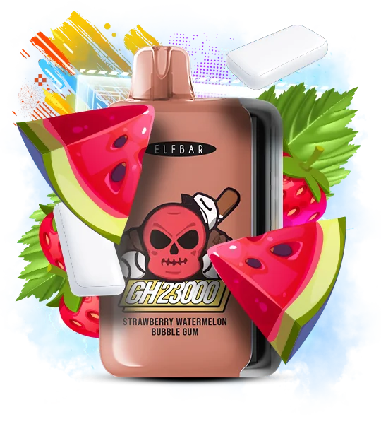 Elf Bar GH23000 Strawberry Watermelon Bubble Gum (Полуниця Кавун Жуйка)